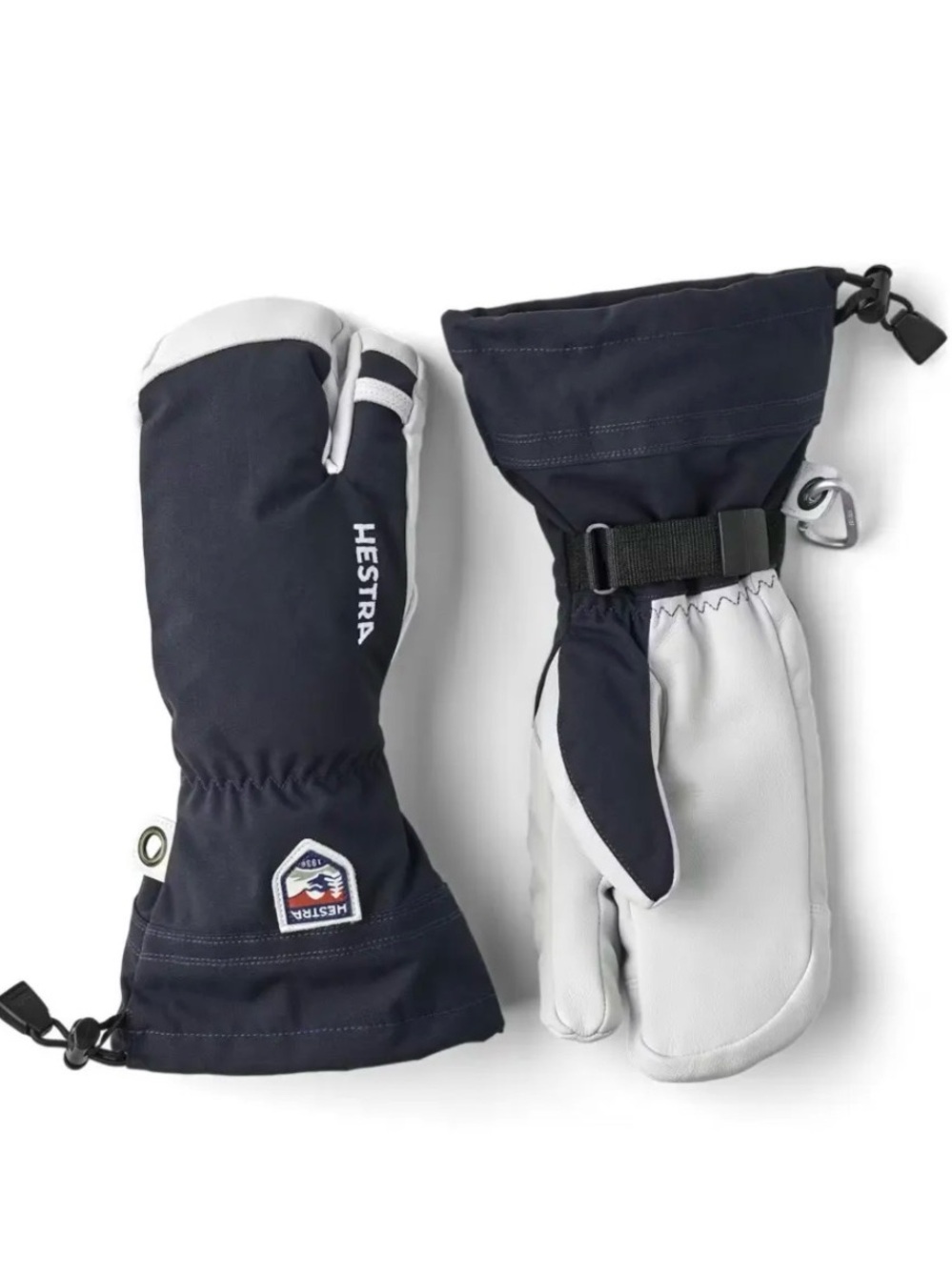 Hestra Unisex Army Leather Heli Ski 3-Finger Mitt